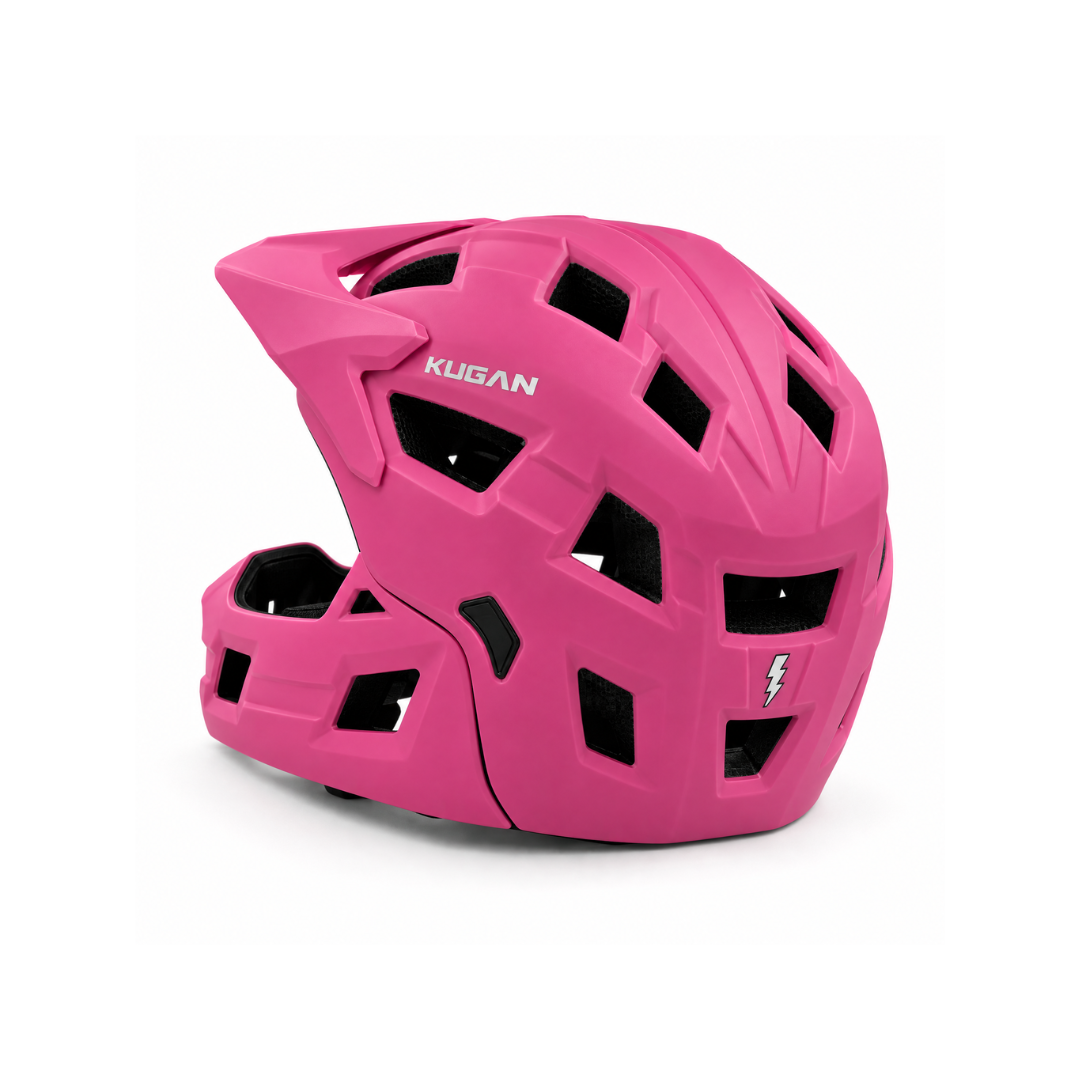 Casco Niño Kugan Junior Trail Full Face Convertible - Pink Matt