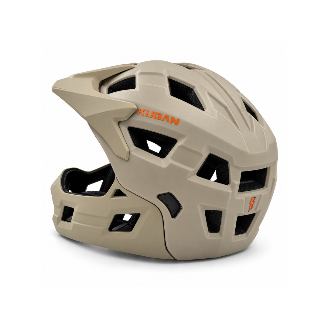 Casco Niño Kugan Junior Trail Full Face Convertible - Sand Matt