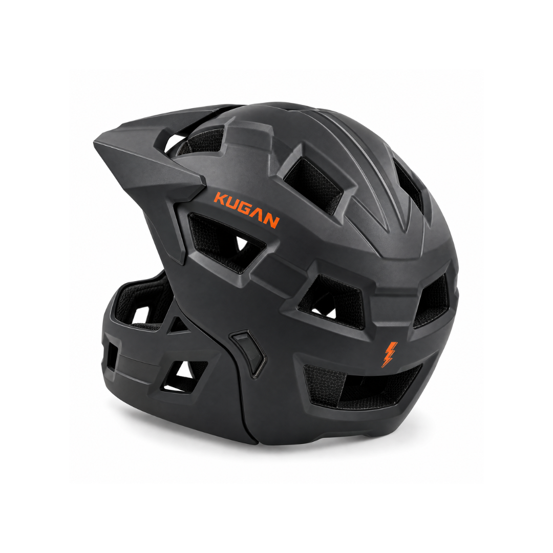 Casco Niño Kugan Junior Trail Full Face Convertible - Black Matt