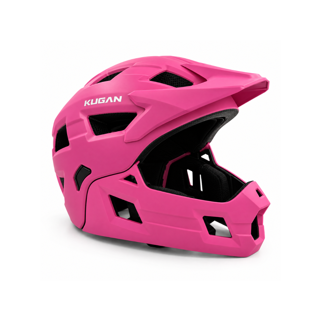 Casco Niño Kugan Junior Trail Full Face Convertible - Pink Matt