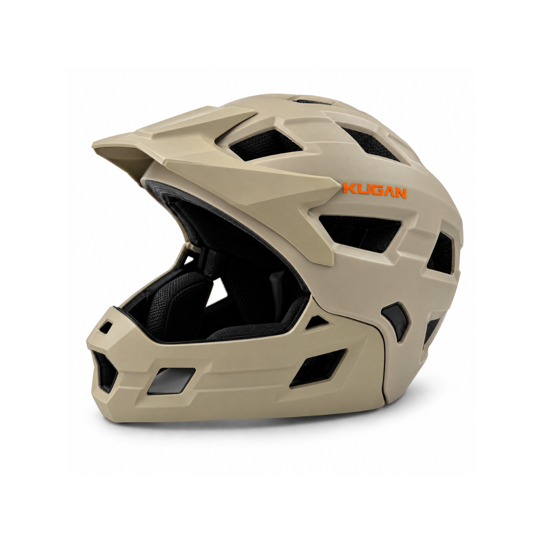 Casco Niño Kugan Junior Trail Full Face Convertible - Sand Matt