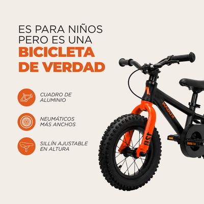 Bicicleta Niño 2 en 1 Dual Ride 12 - Black/Orange