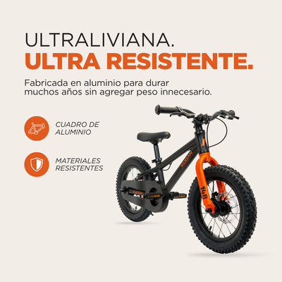 Bicicleta Niño 2 en 1 Dual Ride 14 - Black/Orange