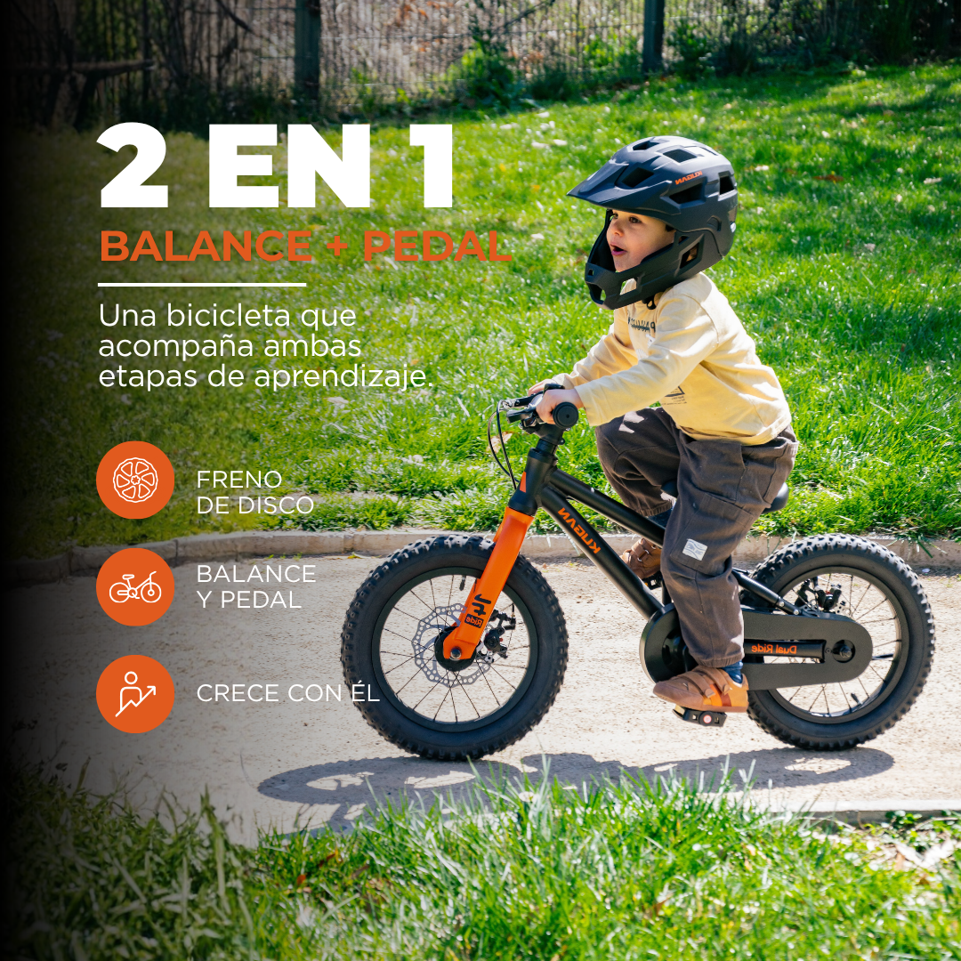 Bicicleta Niño 2 en 1 Dual Ride 14 - White/Pink