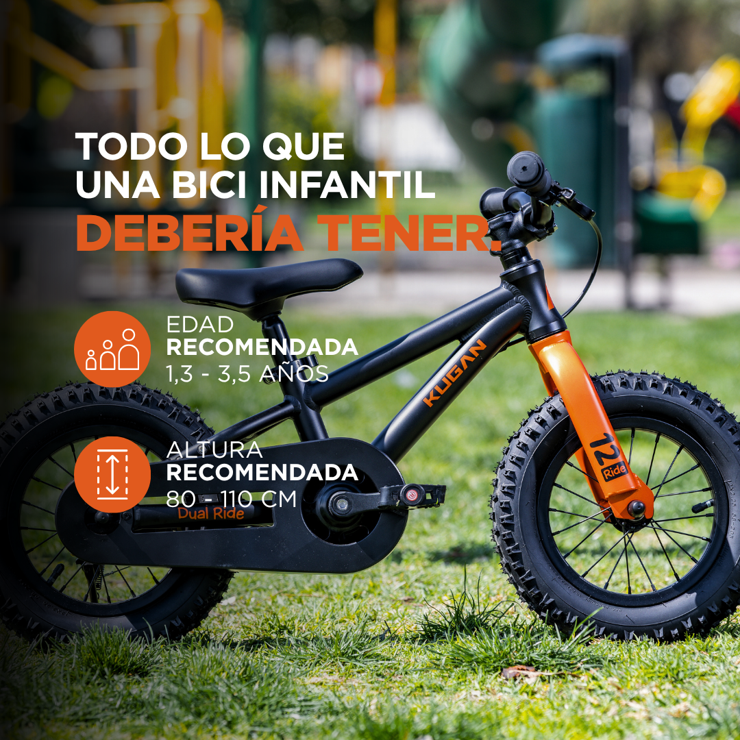 Bicicleta Niño 2 en 1 Dual Ride 12 - Black/Orange